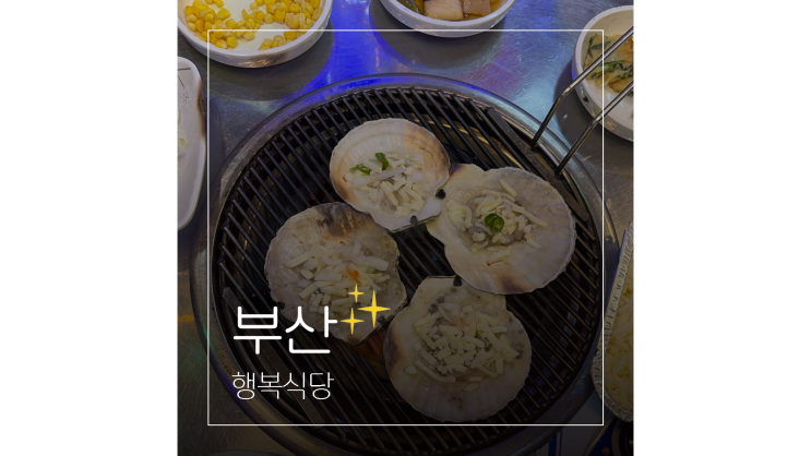  광안리 조개구이 맛집으로 손꼽히는 행복식당 부산 핫플레이스 술집
