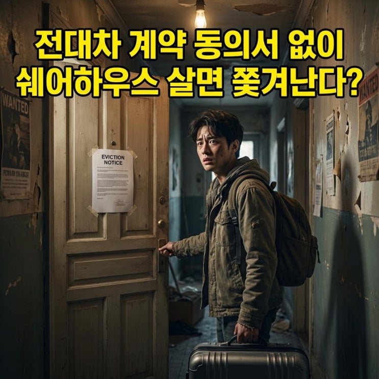  전대차 계약 동의서 없이 쉐어하우스 살면 쫓겨난다? 집주인 동의 필수와 전입신고 주의사항