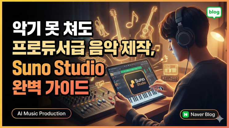  악기 못 쳐도 프로듀서급 음악 제작, Suno Studio 완벽 가이드 
