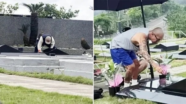 구준엽, 새해에도 서희원 묘비 닦아 다시 찾아온 그리움