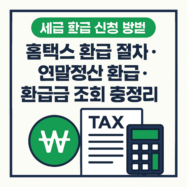 세금 환급 신청 방법 총정리｜홈택스 환급 절차·연말정산 환급 조회
