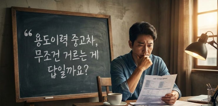  용도이력 중고차 믿고 거른다 오해와 진실