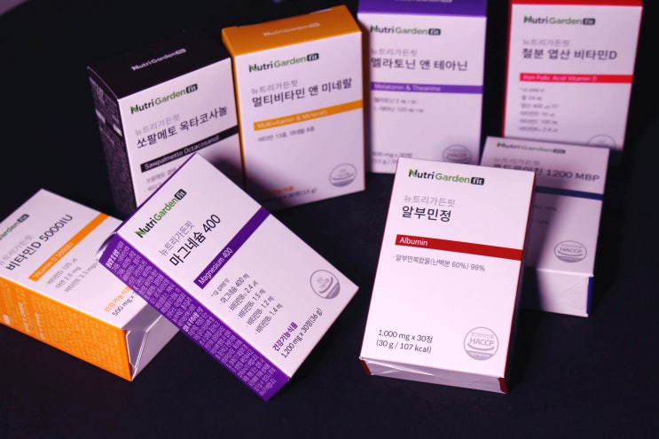  1달 5천원 가성비 영양제 추천 뉴트리가든 핏 마그네슘 비타민 멜라토닌 8종