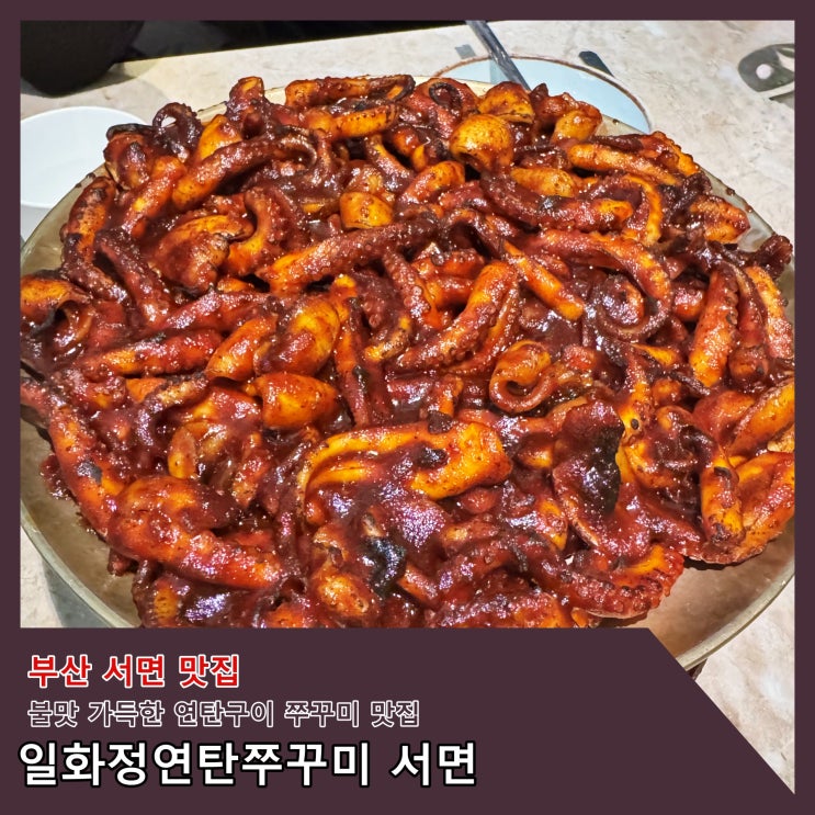  [부산] 서면의 불맛 가득한 연탄구이 쭈꾸미 맛집 '일화정연탄쭈꾸미 서면'