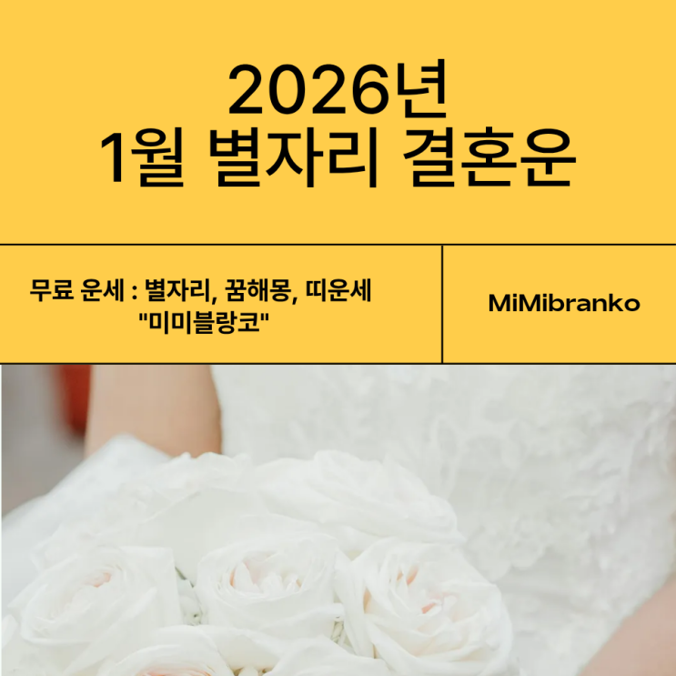  2026년 1월 전체 별자리 결혼운