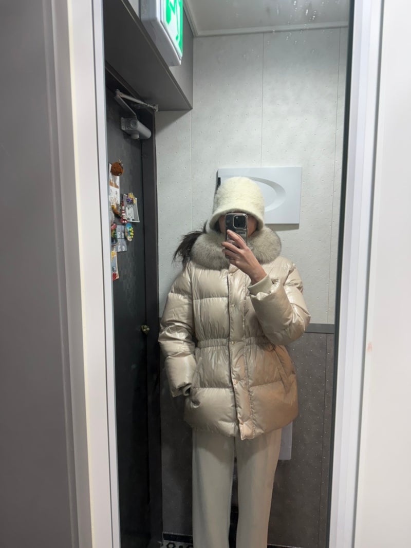 모조에스핀 여자 숏패딩 구스다운 만족하는 후기
