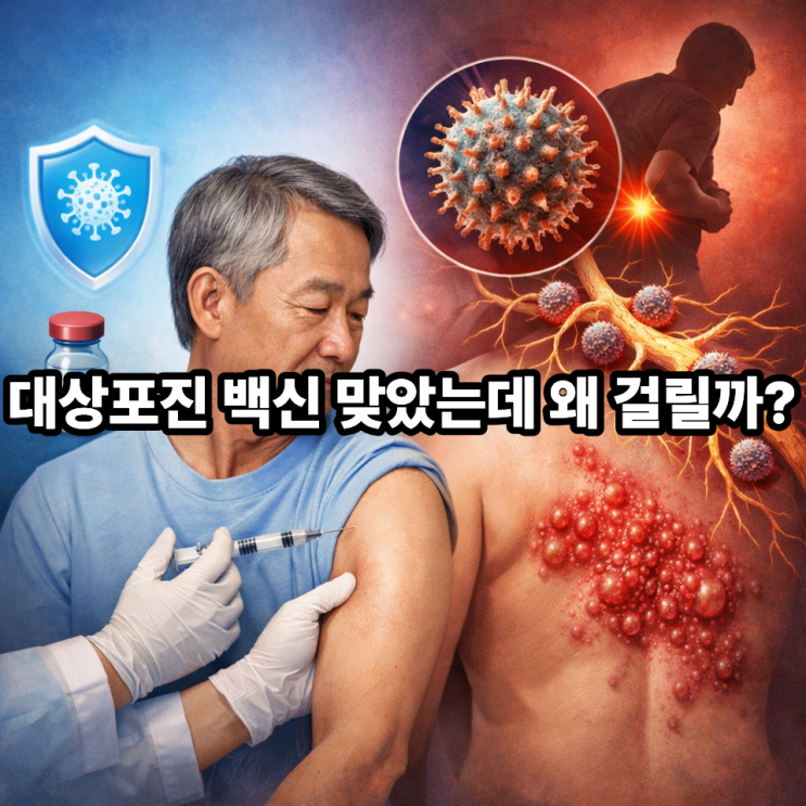   대상포진 백신 효과, 맞아도 걸리는 이유｜접종했는데 왜 아플까?
