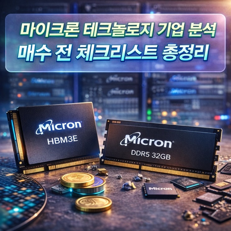  미국주식 마이크론 테크놀로지 기업 분석과 매수 전 체크리스트 총정리
