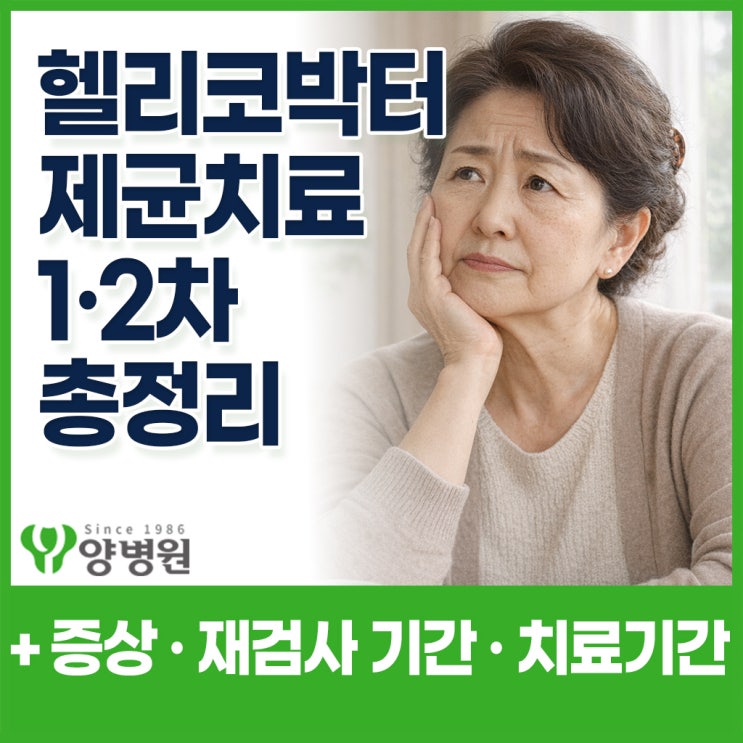  위내시경에서 헬리코박터균이 나왔을 때 제균치료를 꼭 해야 하는 이유
