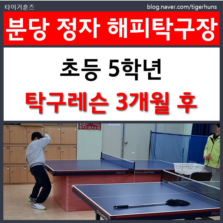  초등 5학년ㅣ분당 정자동 해피탁구장 3개월 레슨 후기