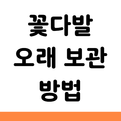  꽃다발 오래 보관하는 방법 알아보기