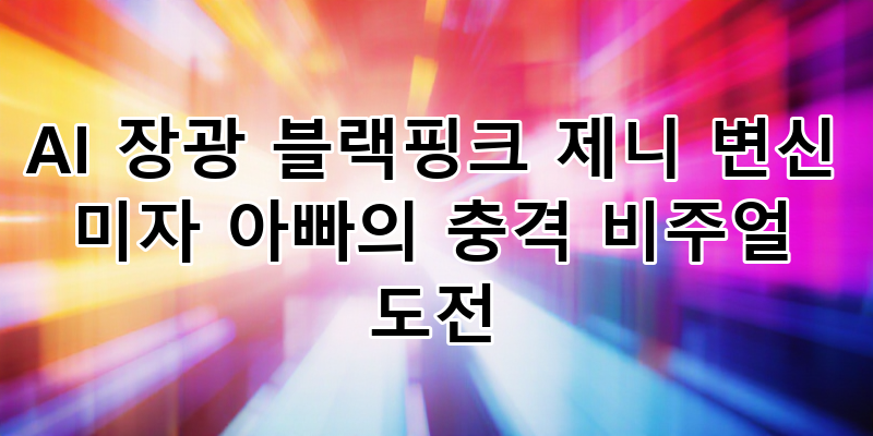 AI 장광 블랙핑크 제니 변신? 미자 아빠의 파격 비주얼 챌린지, 세대 공감과 AI 트렌드 심층 분....