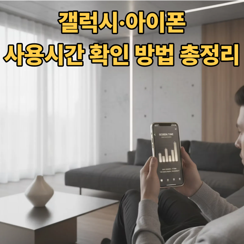 핸드폰 사용시간 확인 방법 총정리｜갤럭시·아이폰 한 번에 끝내기