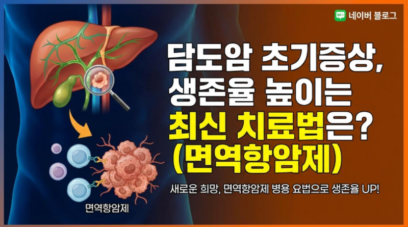 담도암 초기증상, 생존율 높이는 최신 치료법은?면역항암제 병용 요법까지 한눈에 정리