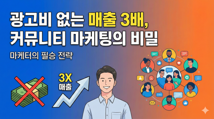  광고비 없이 매출 3배 올린 마케터의 비밀, 커뮤니티 마케팅 전략