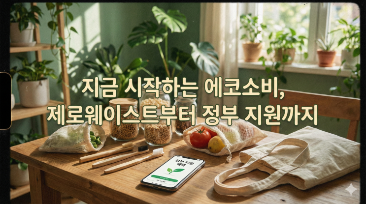  지금 시작하는 에코소비, 제로웨이스트부터 정부 지원까지