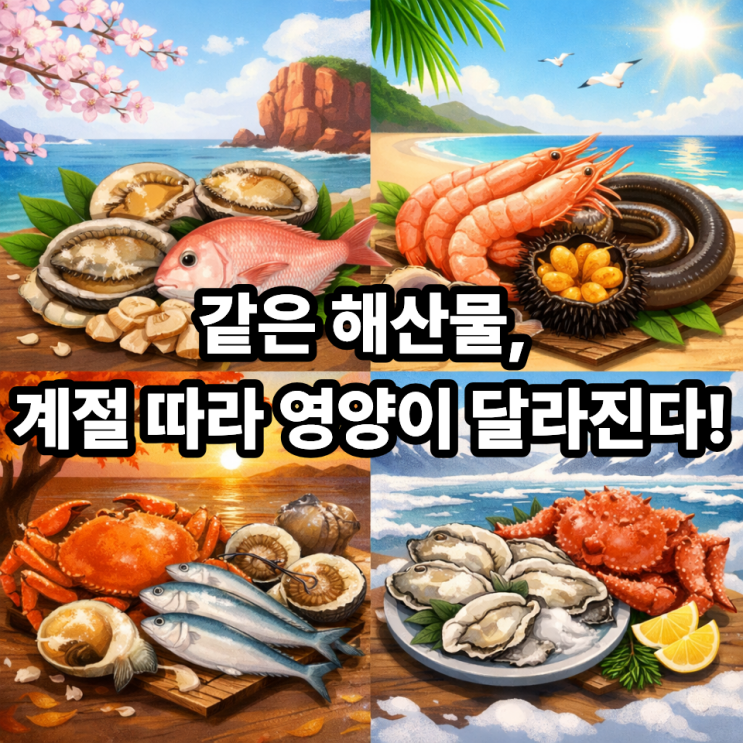   계절별 제철해산물 영양 차이 비교｜언제 먹어야 가장 좋을까?