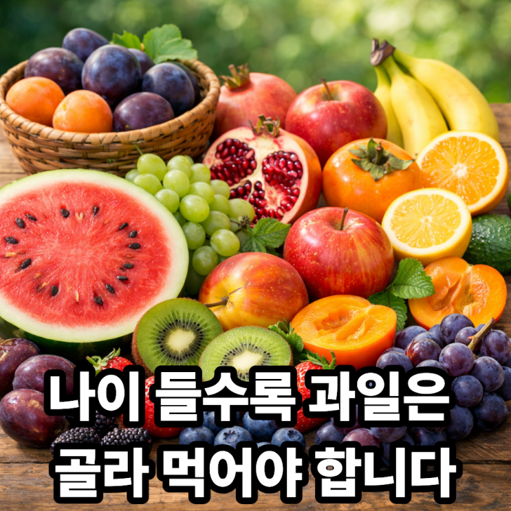  중장년층 건강에 좋은 제철과일 총정리｜혈관·면역·소화까지 한 번에 챙기기