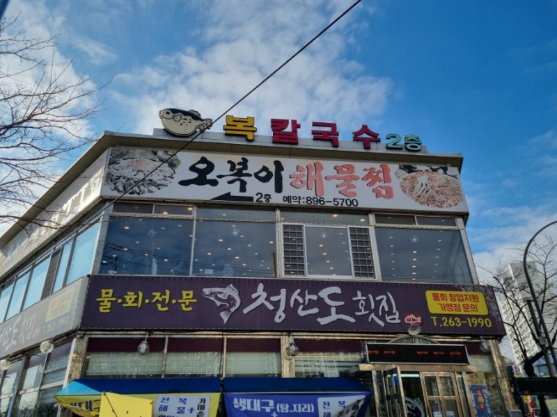 용인 죽전 지인 추천 맛집 오복이 해물찜에서 해물탕과 찜으로 신년회 모임 식사를 하다
