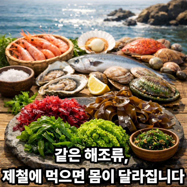  해조류 제철해산물의 건강 효과｜지금 먹어야 몸이 달라지는 이유
