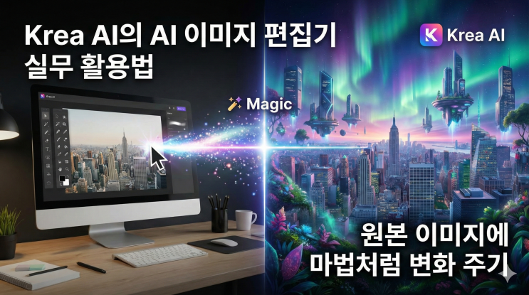  엉킨 이미지도 마법처럼 리터칭, Krea AI 'Edit 기능' 실무 활용법