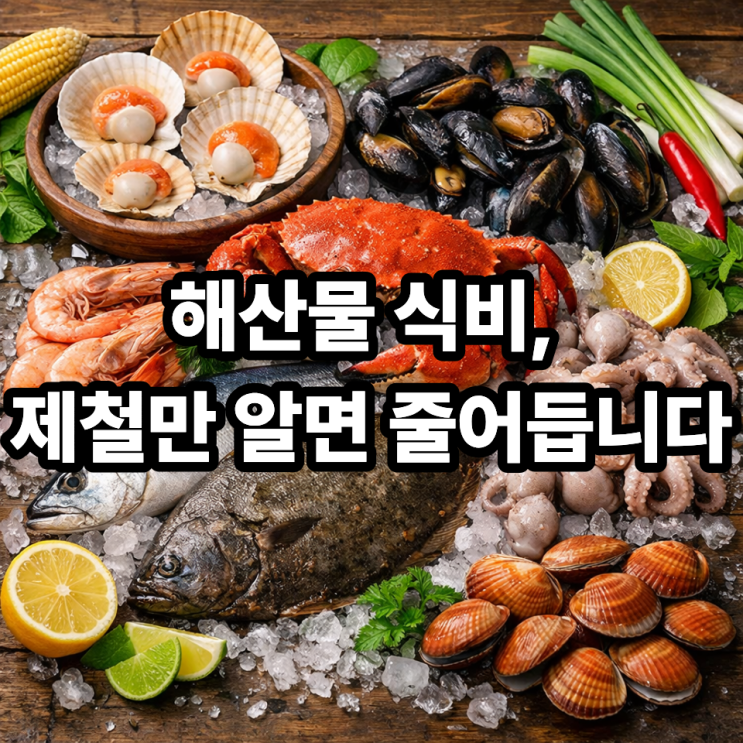   제철해산물로 식비 줄이는 방법｜장바구니부터 달라집니다