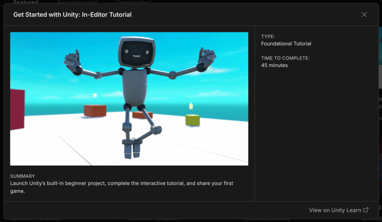  [Unity]2026년 강력 추천 튜토리얼 - Get Started With Unity