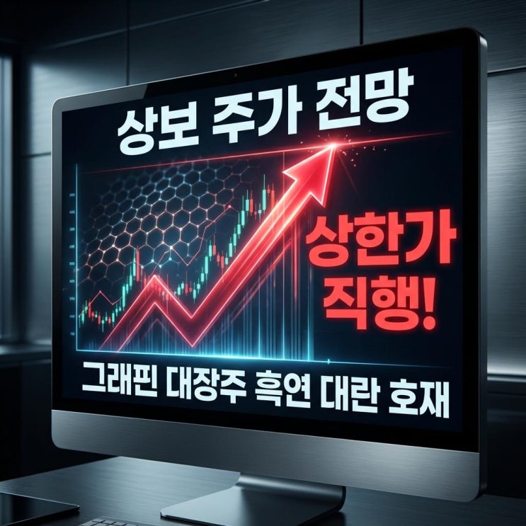  상보 주가 전망 상한가 직행! 그래핀 대장주 흑연 대란 호재와 대응 전략 (2026)