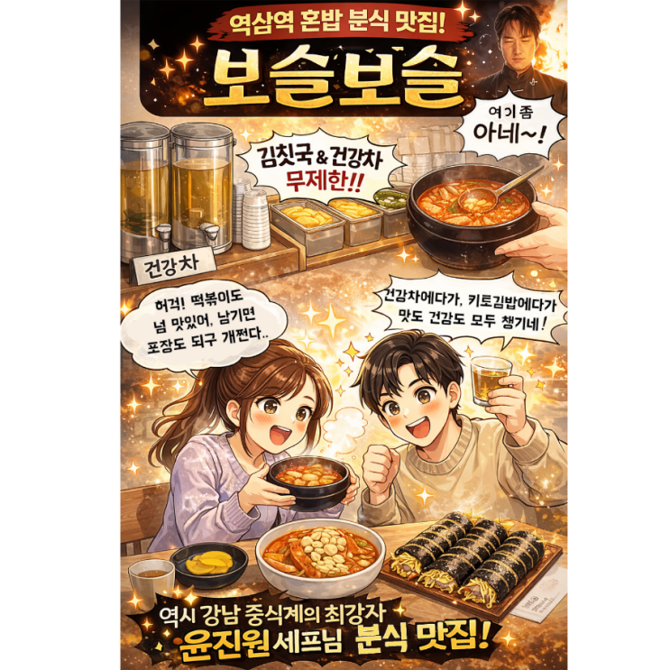  역삼역 근처맛집 보슬보슬 역삼점 키토김밥 적극추천!