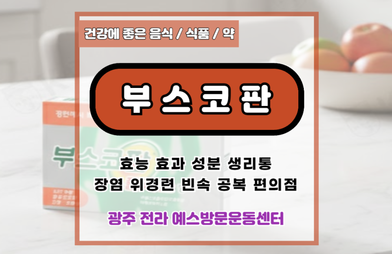 부스코판 플러스 효능 효과 성분 생리통 장염 위경련 빈속 공복 편의점