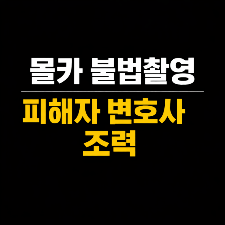  남자친구가 관계 동영상을 몰래 찍었다면? 몰카 불법촬영 피해자 변호사 필요한 이유