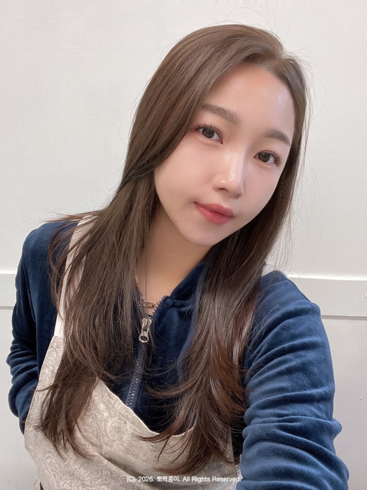  부산동래염색 온천동 미용실 헤어샵 펠리아럭스에서 애쉬브라운 톤업