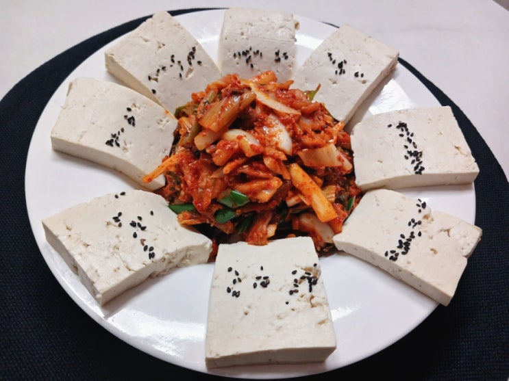  두부김치만들기 더건강플러스 엑스트라버진올리브오일 유기농올리브유