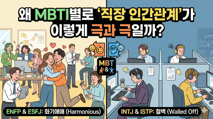  왜 MBTI별로 '직장 인간관계'가 이렇게 극과 극일까?