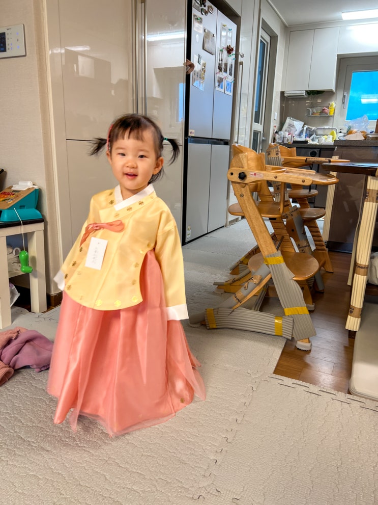  여아 한복 사이즈 3호 팁, 89cm 12kg 아이가 직접 고른 설빔 내돈내산 성공기