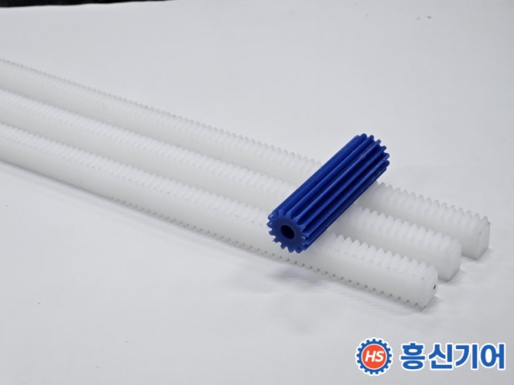  아세탈(POM) M1.5 랙피니언 정밀 가공 – 자동화 설비용 기어 제작 [흥신기어]