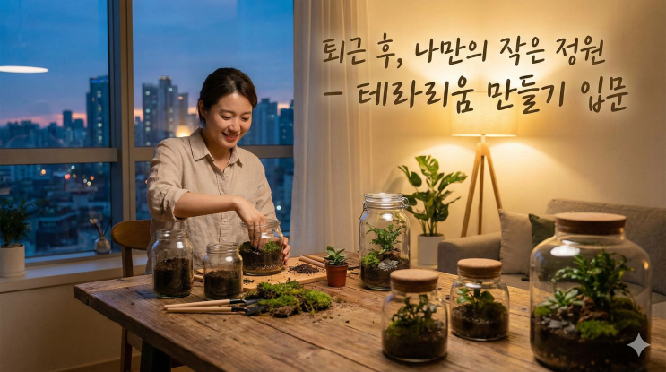  퇴근 후, 나만의 작은 정원을 만들다 – 테라리움 만들기 입문