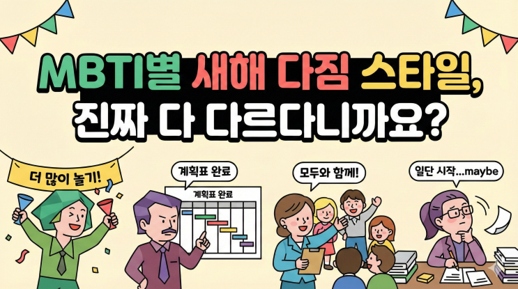  MBTI별 새해 다짐 스타일, 진짜 다 다르다니까요?