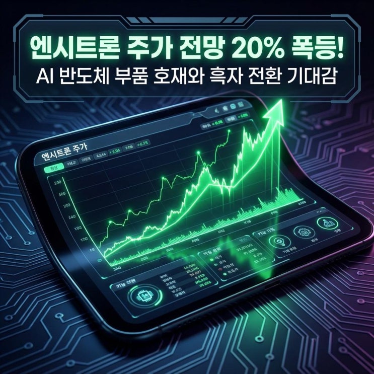  엔시트론 주가 전망 20% 폭등! AI 반도체 부품 호재와 흑자 전환 기대감 (2026)