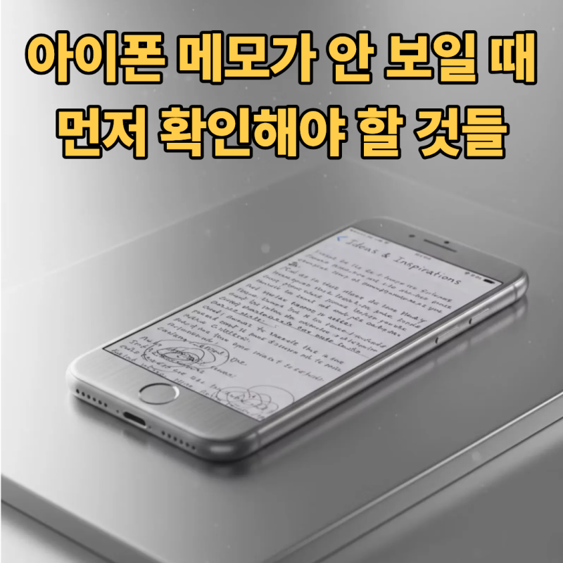 아이폰 메모 사라짐 복구 방법 총정리｜iCloud부터 차례대로 확인