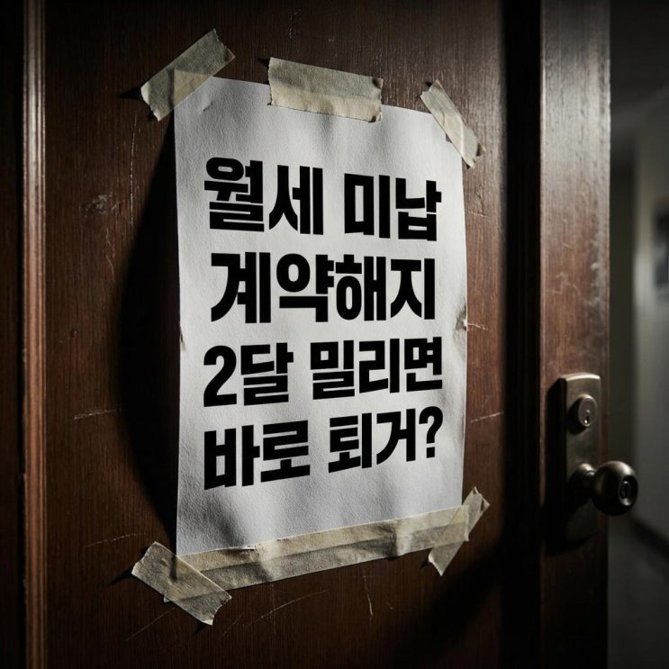  월세 미납 계약해지 2달 밀리면 바로 퇴거? 내용증명부터 명도소송까지 집주인 대처법