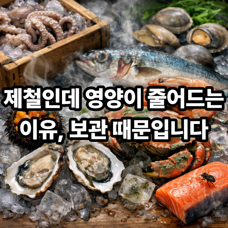   제철해산물 보관 실수로 영양 손실되는 이유｜신선함은 냉장고에서 갈립니다