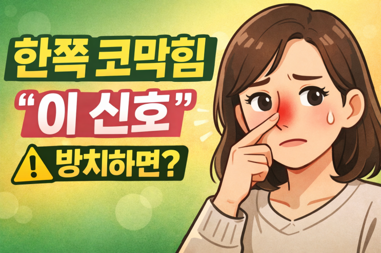  대부분 착각합니다, 한쪽 코막힘과 연관된 비부비동암 '이 신호'