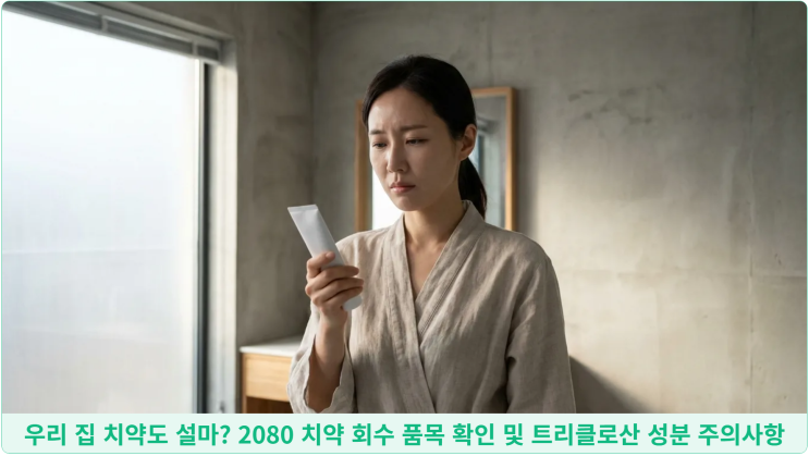  우리 집 치약도 설마? 2080 치약 회수 품목 확인 및 트리클로산 성분 주의사항