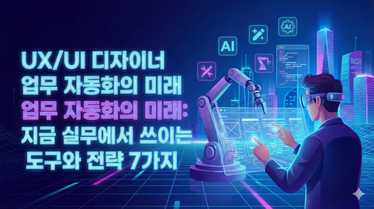  UX/UI 디자이너 업무 자동화의 미래: 실무자가 검증한 7가지 도구와 전략으로 시간 70% 줄이기