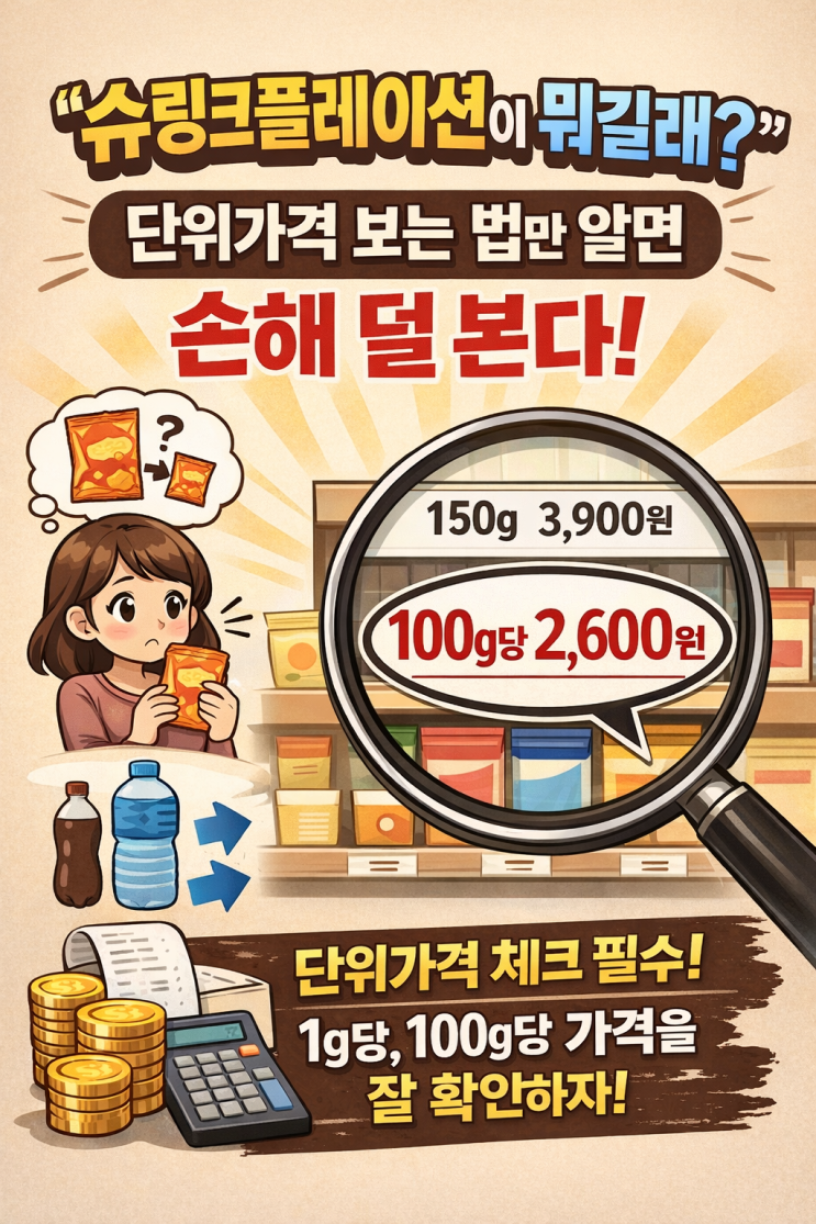  슈링크플레이션이 뭐길래? 단위가격 보는 법만 알면 손해 덜 본다