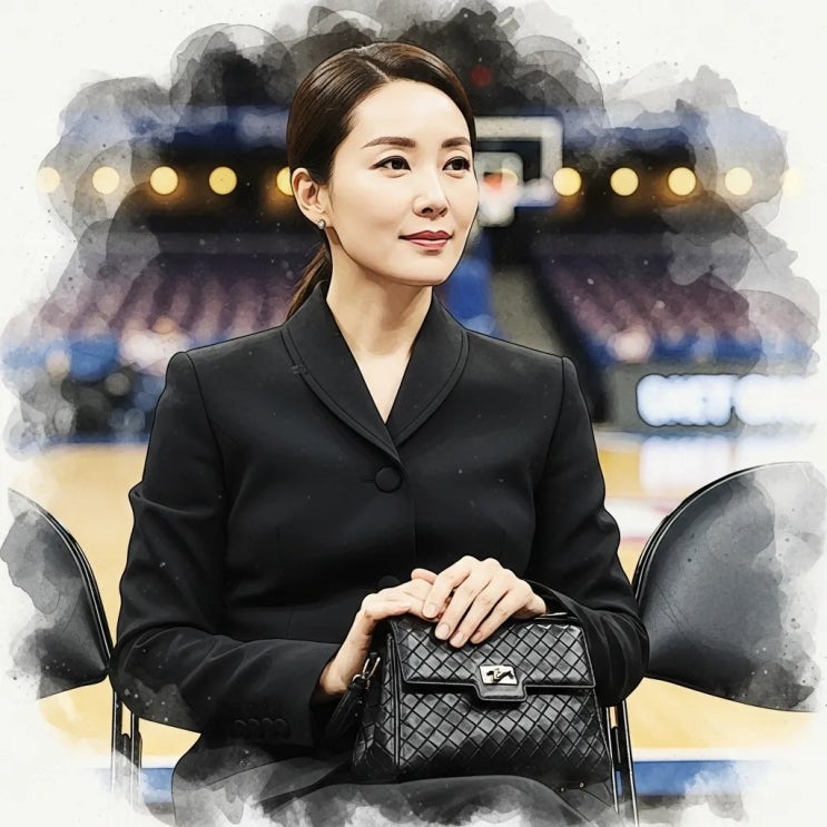  이부진 NBA 직관 패션 300만원대 가방 및 아들 응원 룩 화제