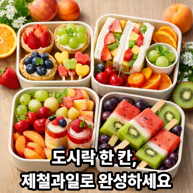   제철과일로 만드는 도시락 디저트｜간단하지만 센스 있는 한 칸
