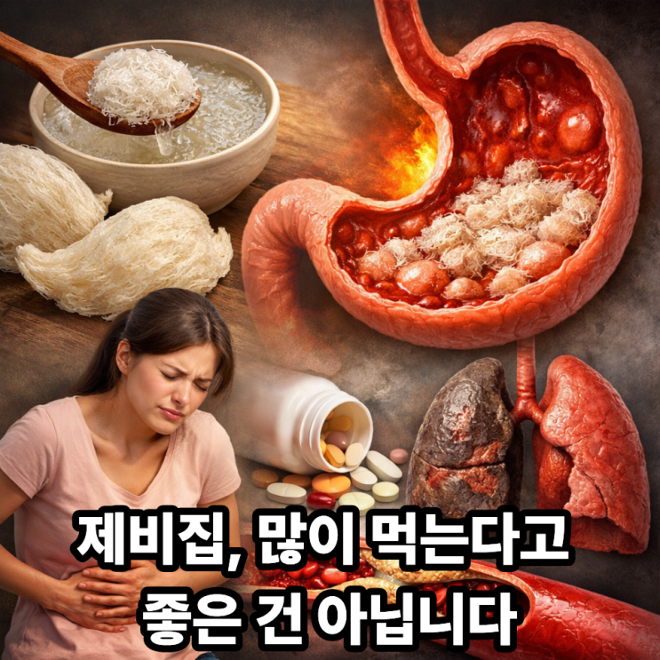  제비집 과다 섭취 부작용｜많이 먹으면 오히려 생길 수 있는 문제들