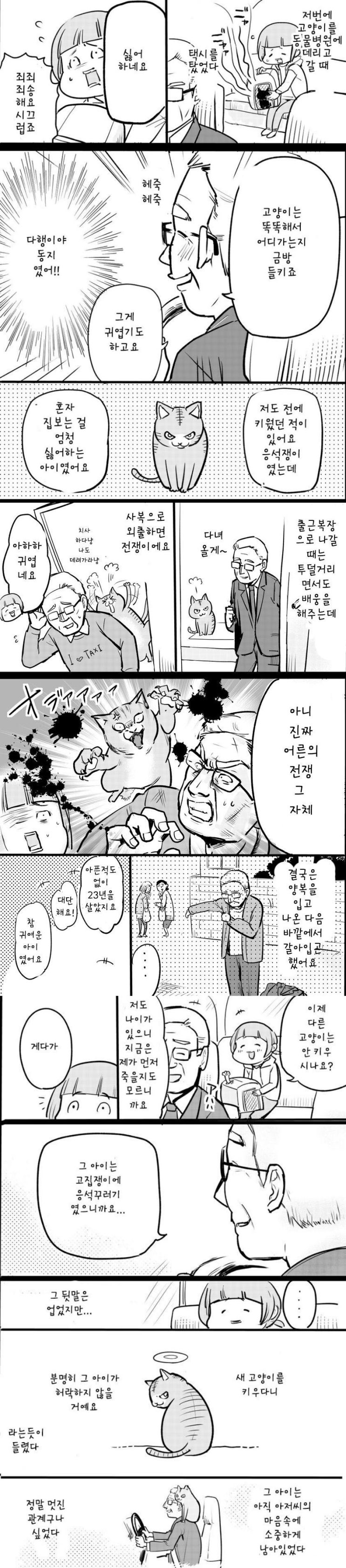  고양이를 키웠었던 택시기사.manhwa